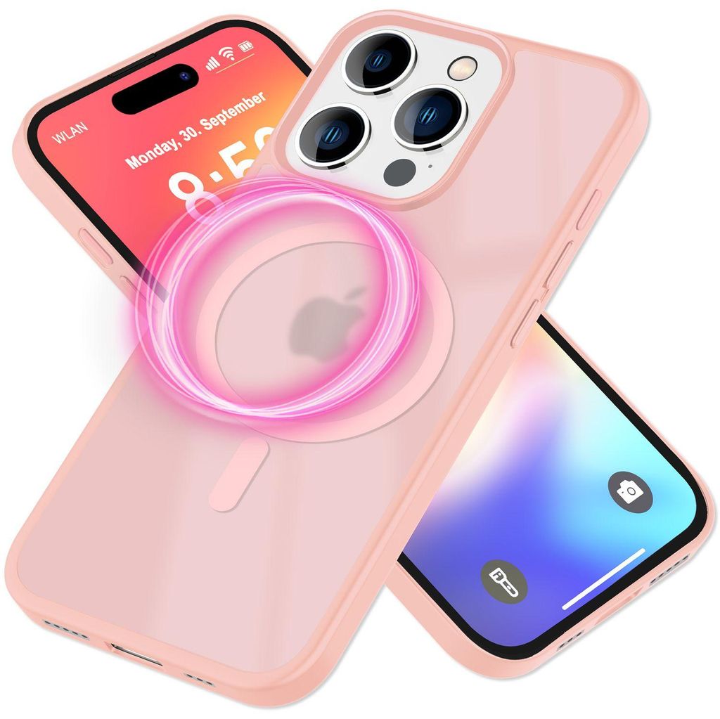 NALIA Magnet-Case für iPhone 16 Pro – Matt-Transparent & Produktbild 