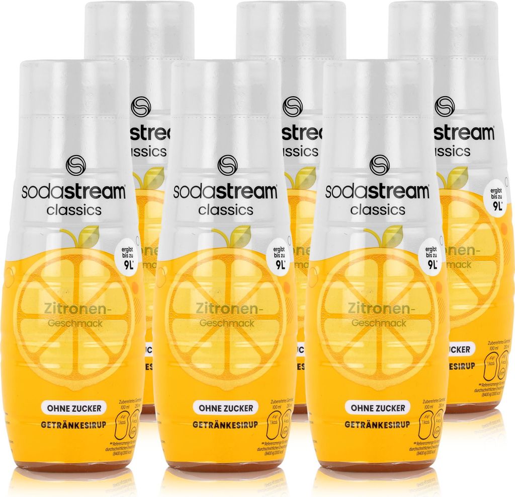 SodaStream Sirup ohne Zucker Zitrone Geschmack 440ml (6er Produktbild 