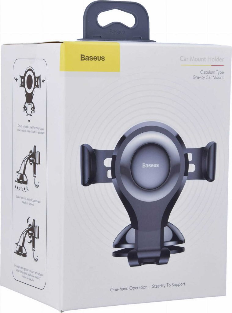 Gravitační držák telefonu Baseus Osculum (černý) Obrázek produktu 33