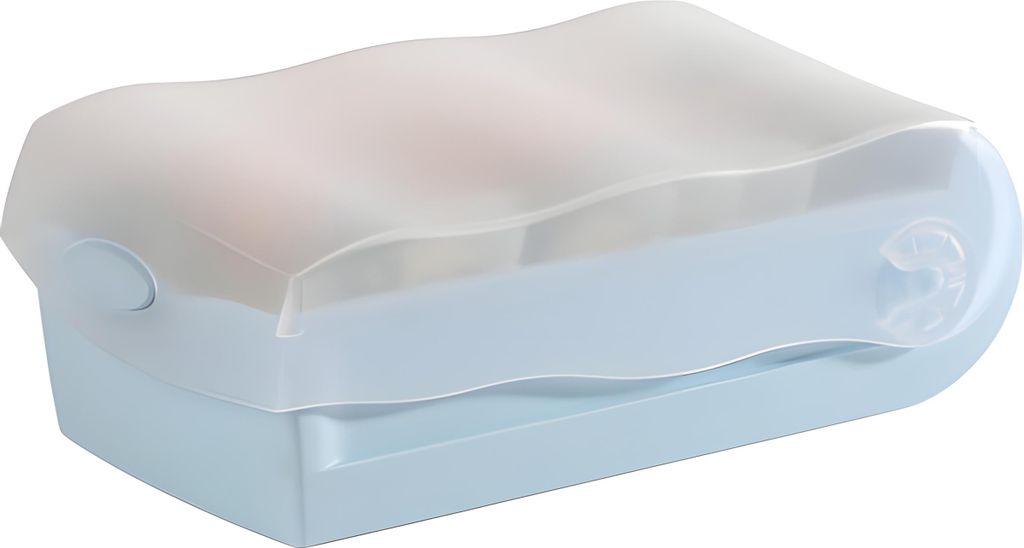 HAN Lernkartei CROCO A8 quer pastellblau-transluzent