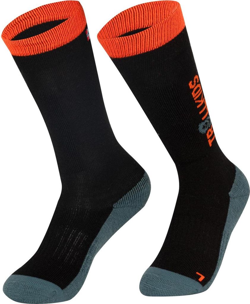TROLLKIDS 2 Paar Kinder Skisocken mit Merino-Wolle schwarz 27-30