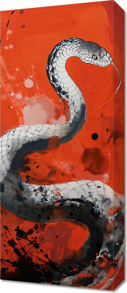 Bild 30x70cm Drachenatem der Schlange