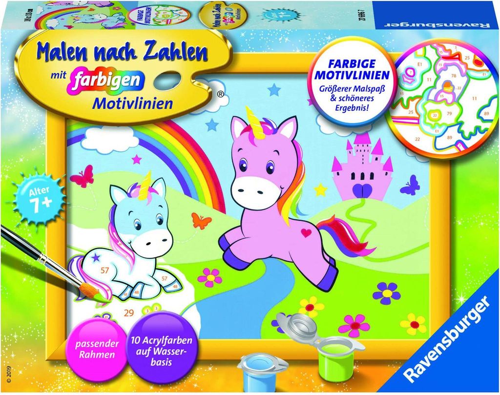 Ravensburger Malen-nach-Zahlen Traumhafte Einhörner Produktbild 