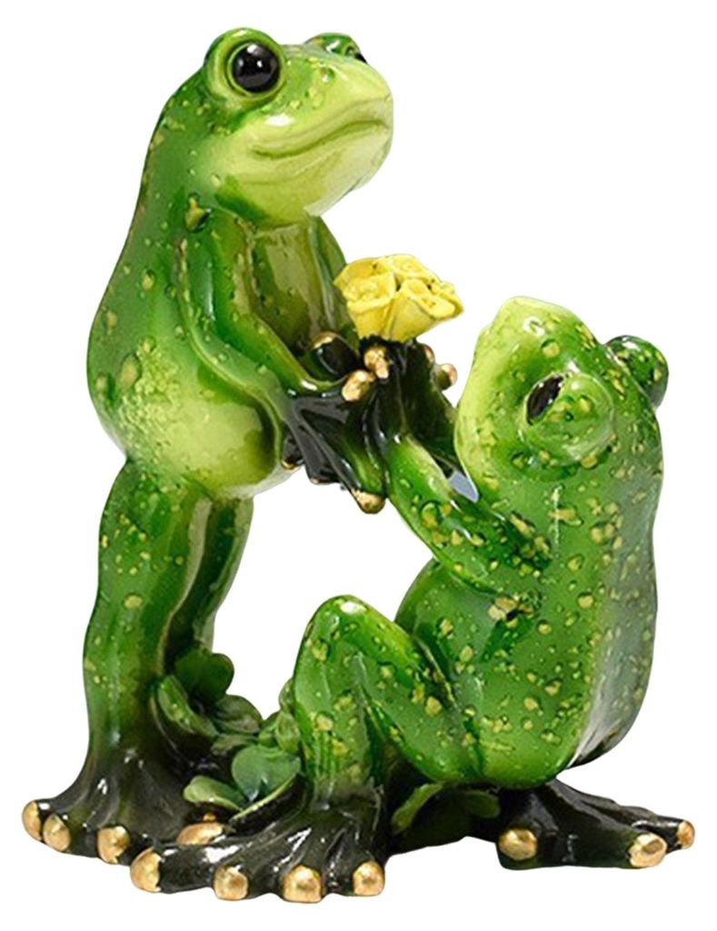 Yoga-Froschstatue, Cartoon-Froschpaar, Froschfigur aus Kunstharz, Sportfroschskulptur, Heim- und Bürodekoration, Ornament I