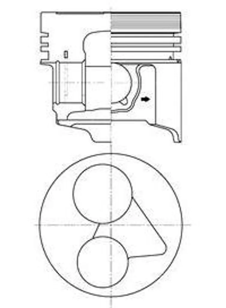 Piston KOLBENSCHMIDT 64mm adaptable Kubota haute compression - 3