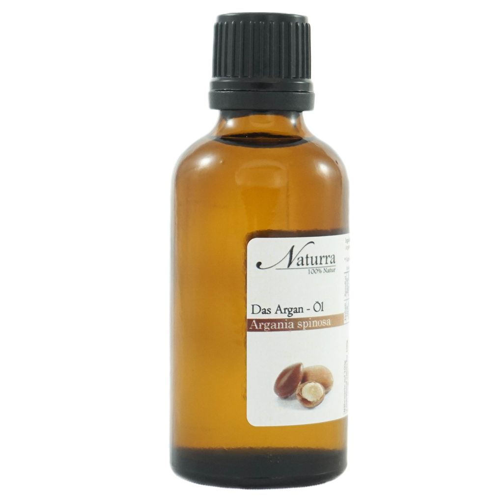 Arganöl Bio 50ml – kaltgepresst unraffiniert nativ – Premium Pflegeöl im Glas von Naturra - für Haut & Haare – Naturkosmetik Argania Spinosa