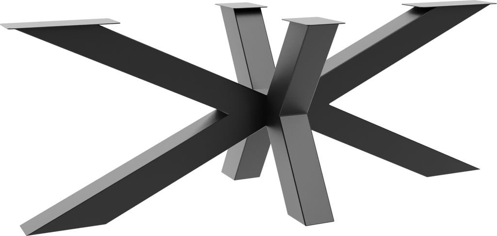 MetaloPro Acamar Extreme Tischgestell – Sternförmige Stahlbeine, Pulverbeschichtet, Robustes Industrielles Design für Esstische und Konferenzti...