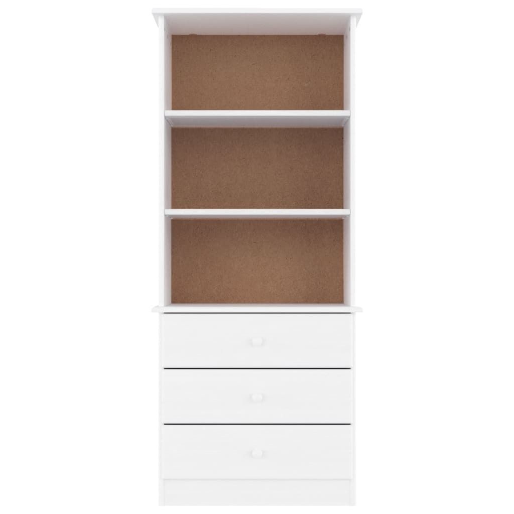 "im Sonderangebot"Bücherregal - CLORIS - Standregal - Robust und langlebig - mit Schubladen ALTA Weiß 60x35x142 cm Kiefernholz - NeuMöbel7004040