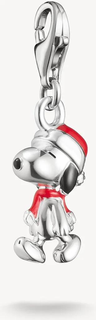 Pendentif Snoopy Père Noël PEANUTS Original en Argent Massif 925