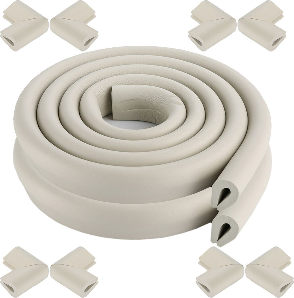 CANDeal 4 Meter U-Form Kantenschutz und 8 x Eckenschutz-Set, einfach zu installieren, Premium-High-Density-Schaum babyschutz Haushaltswerkzeug für...
