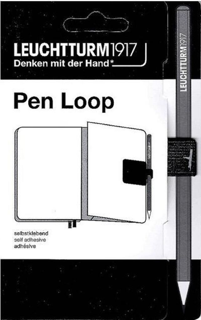 LEUCHTTURM1917 Stiftschlaufenhalter SCHWARZ