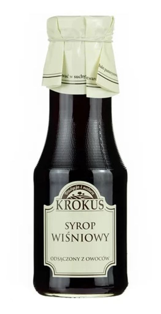 SYROP WIŚNIOWY BEZGLUTENOWY 355 g (280 ml) - KROKUS Zdjęcie produktu 