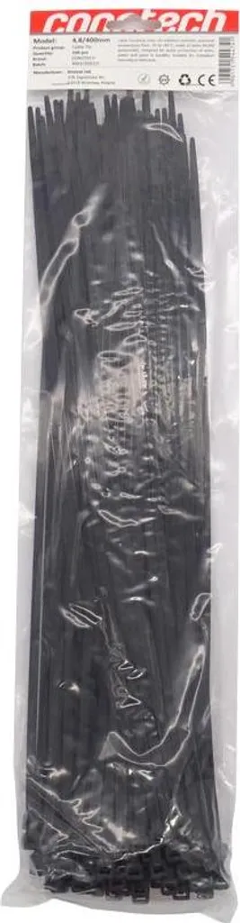 Klemmbinder 4,8X400 Schwarz 100Stk. Ns