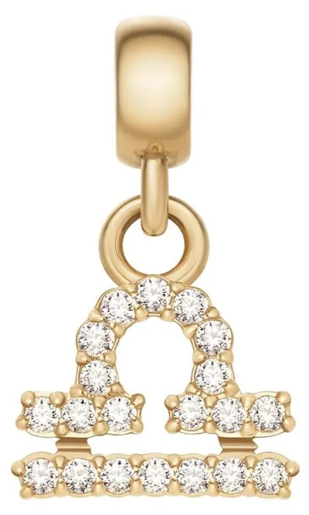 Pendentif zodiaque Balance idéal pour cadeau d'anniversaire plaqué or
