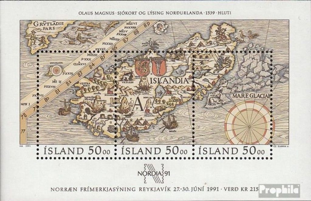 Briefmarken Island 1991 Mi Block12 (kompl.Ausg.) postfrisch NORDIA