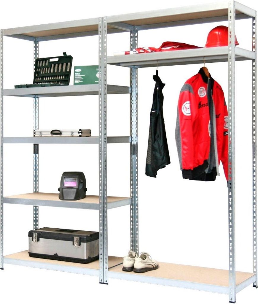 SZ Metall Schwerlastregal 24180-IIG silber 180,0 x 45,0 x 180,0 cm