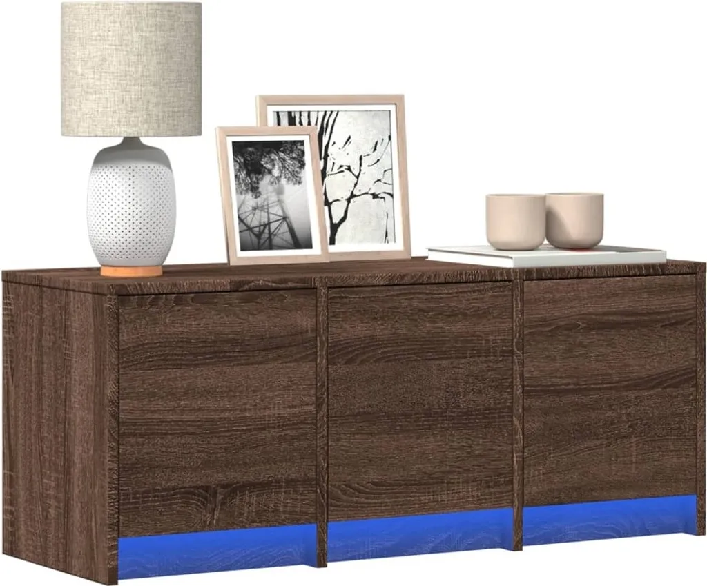 Maison Exclusive - Mobile TV LED effetto rovere marrone 97x34x40 cm Materiale ligneo