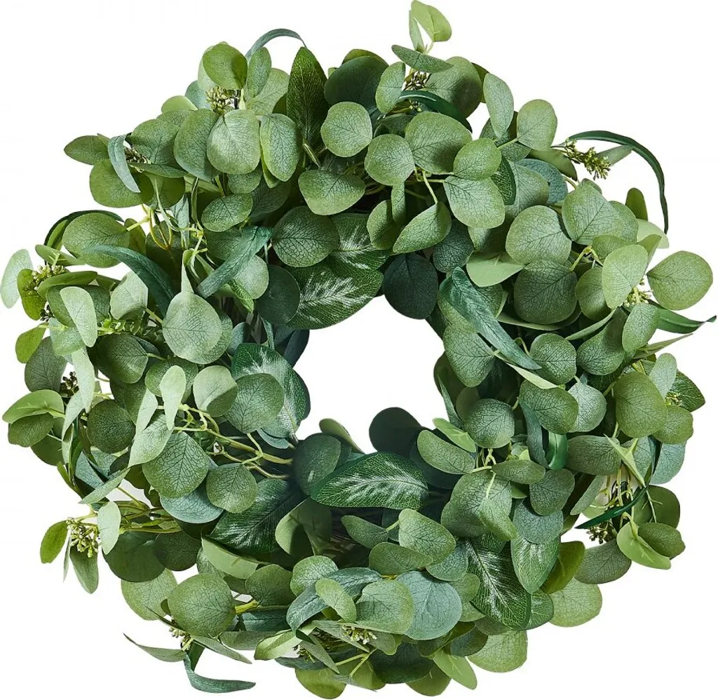 Couronne d'eucalyptus artificielle 66 cm - Décoration durable sans entretien