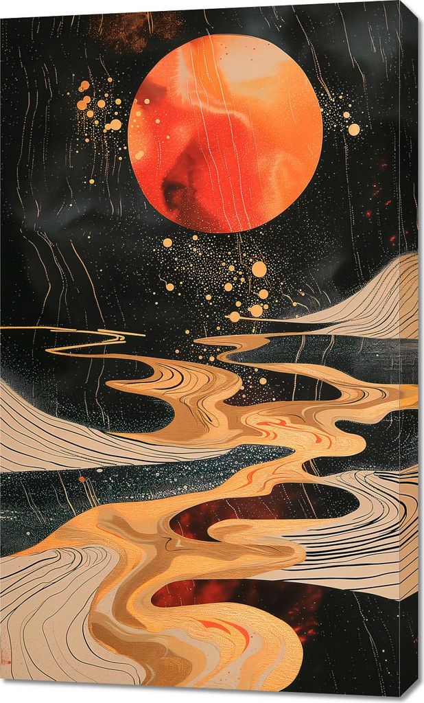 Bild 60x100cm Planetarischer Tanz
