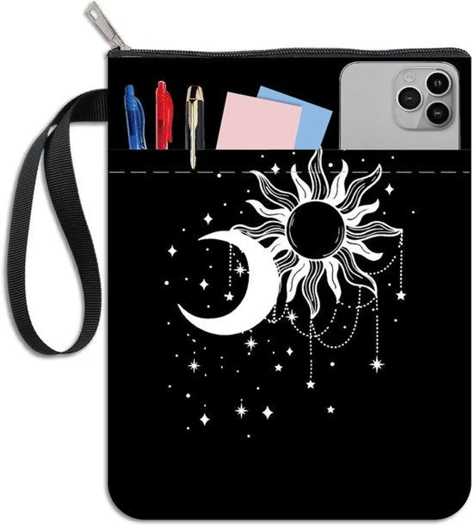 Housse de protection pour livre avec zip et compartiment accessoires