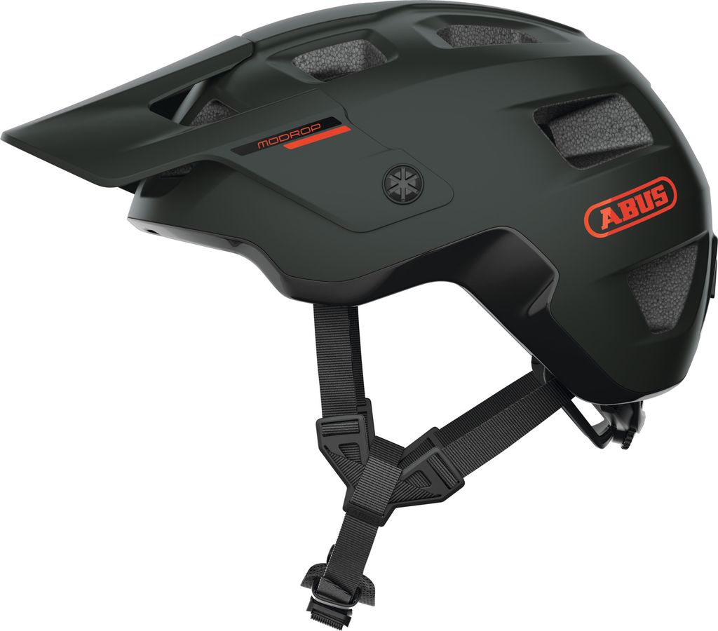 ABUS MTB-Helm MoDrop - robuster Fahrradhelm mit guter Belüftung für Mountainbiker - individuelle Passform - Unisex - Grün Matt, Größe S (51-55...