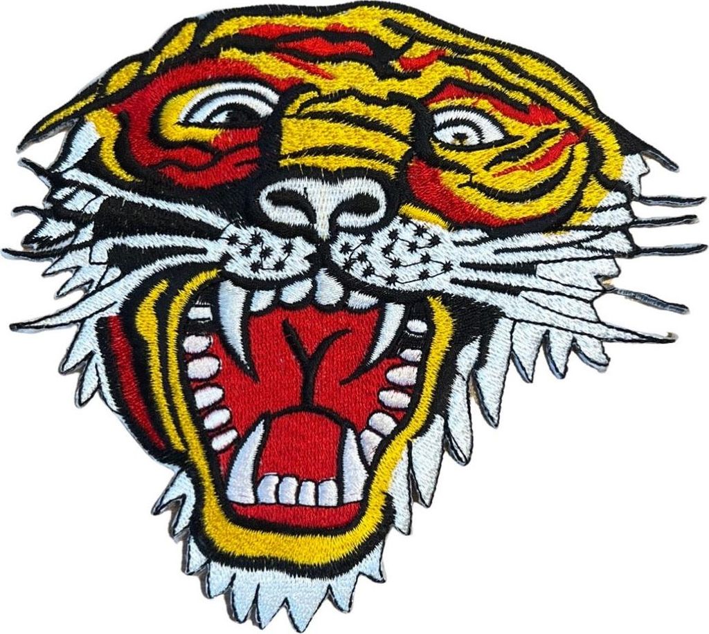 Tigerkopf-Emblem-Aufnäher zum Aufbügeln