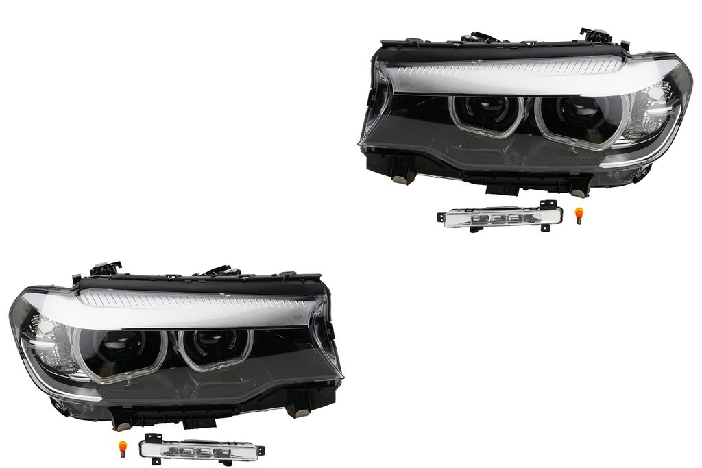 LED Scheinwerfer Satz passend für BMW 5 G30 G31 16- Links + Nebel + Leuchtmittel 63117214951 7214951 63117214952 7214952 63177349131 6317734913 Johns