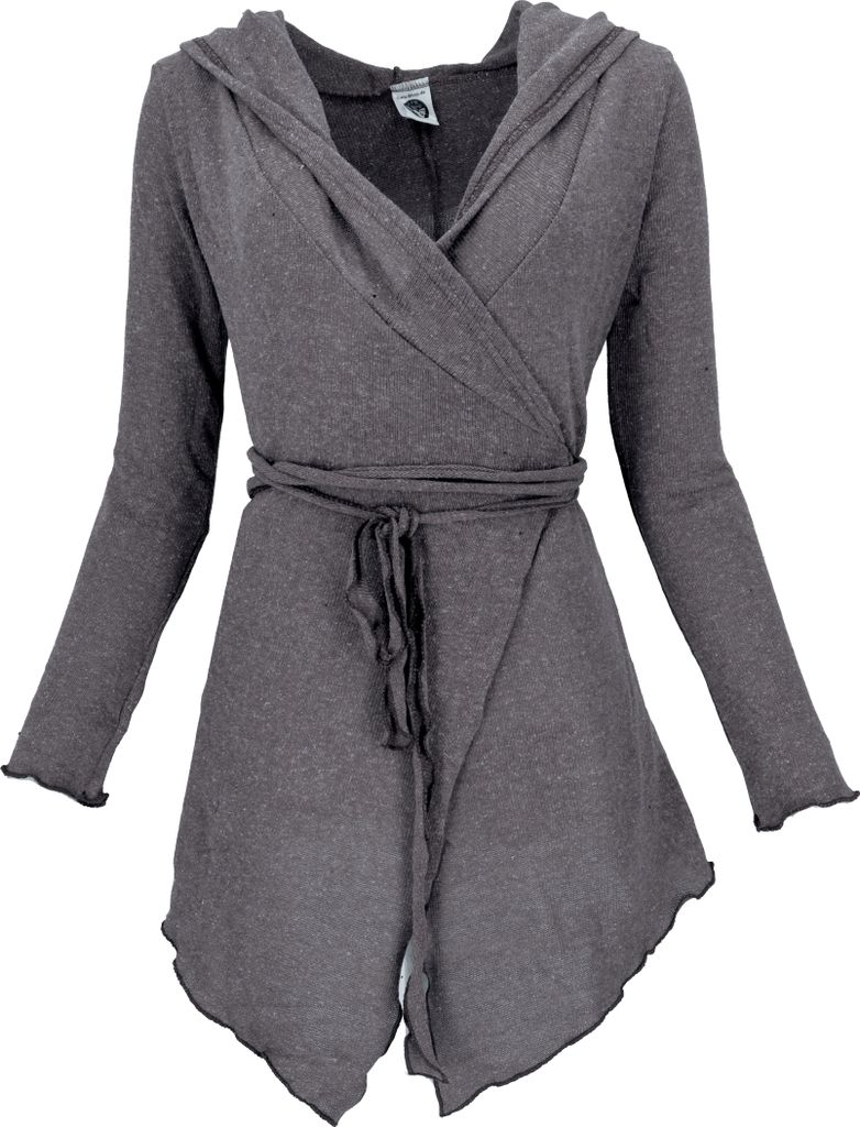 Pixi Wickel-Strickjacke - Granitgrau, Damen, Elasthan,Baumwolle, Jacken, Mäntel & Ponchos