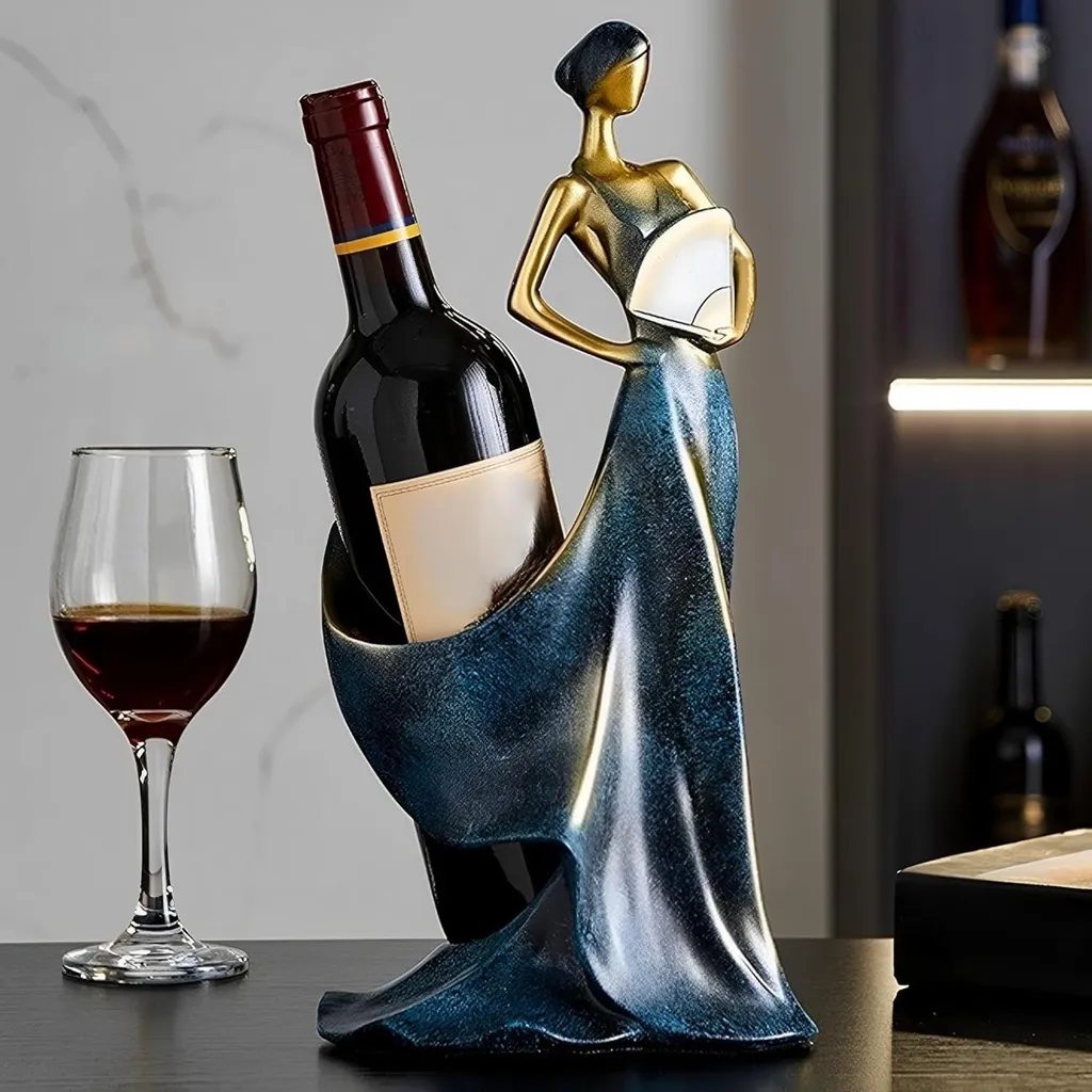 Support pour bouteilles de vin au design géométrique ornemental