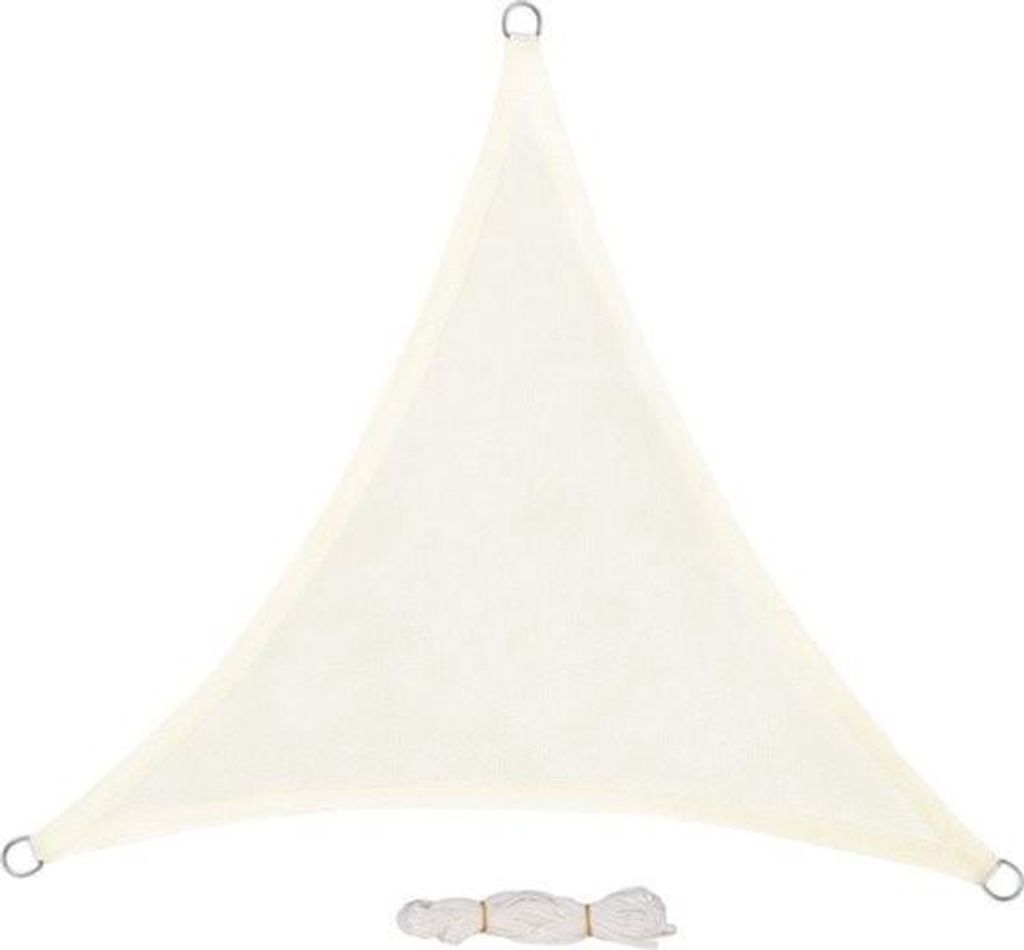 Schattentuch Triangle - UV-Schutz - Creme 5x5x7 m