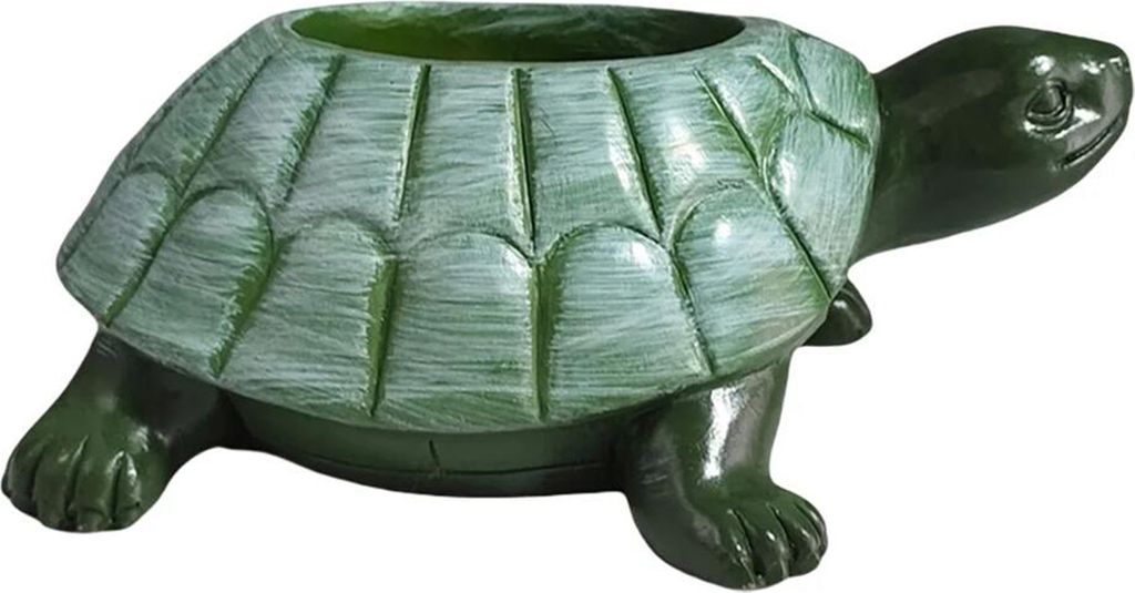 Schildkröten-Pflanztopf, Kunstharz, Schildkröten-Blumentopf, Tierstatue, für drinnen und draußen, Sukkulenten, Behälter, für Zuhause, Balkon,...