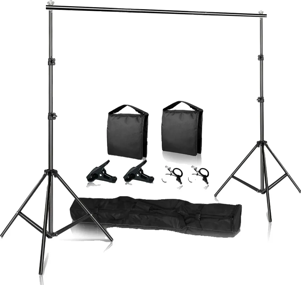 Support de fond photo pour studio et vidéo 2x3m avec lestage de sécurité