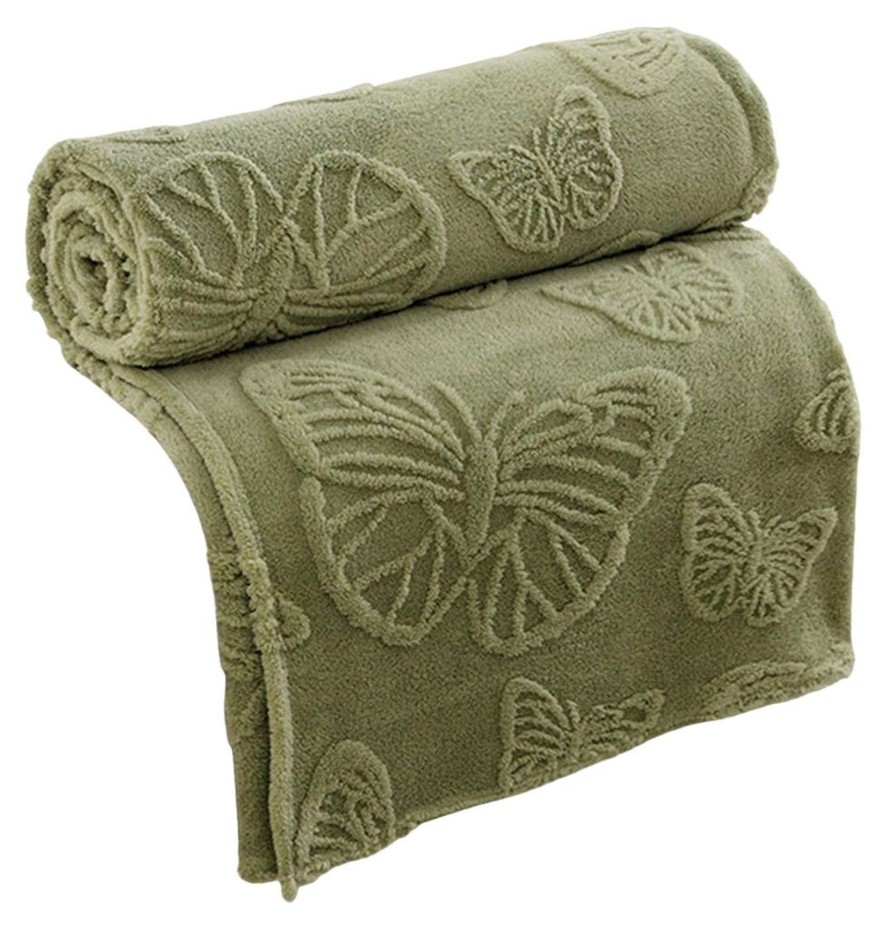 3D-Schmetterlings-Babydecke, doppelseitig, aus weichem Flanell, flauschig, ideal für Babys, Kleinkinder und Neugeborene, geeignet für Jungen und ...