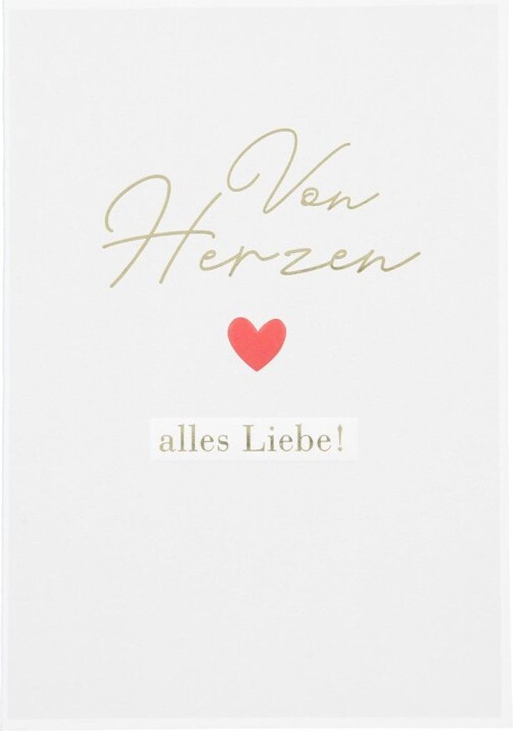 Besonders schoen Klappkarte - Von Herzen alles Liebe!