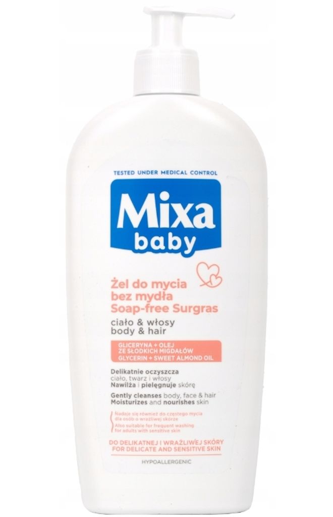 Mixa Baby Mild Shampoo and Bubble Bath 2 in 1 Shampoo und Duschgel 2 in 1 für Kinder 400 ml