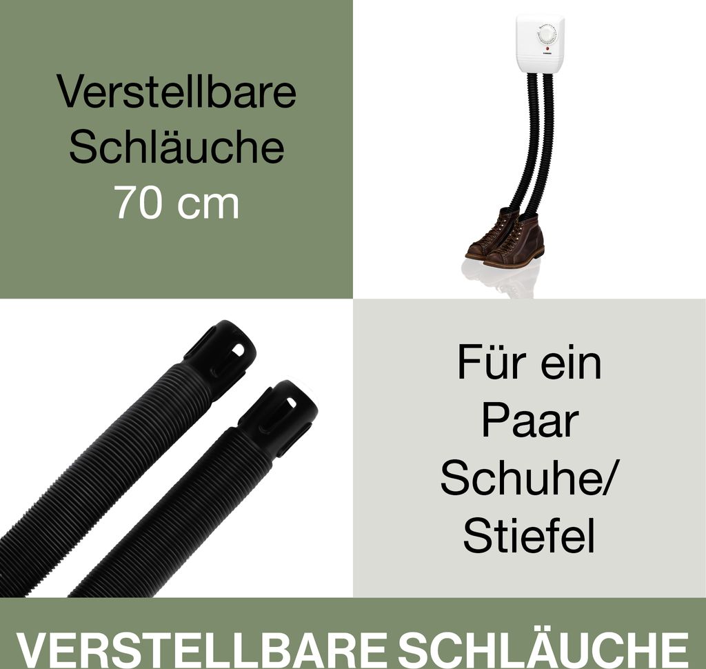 Melissa 16540009 - Schuhtrockner mit zwei Schläuchen, 250W Produktbild 3