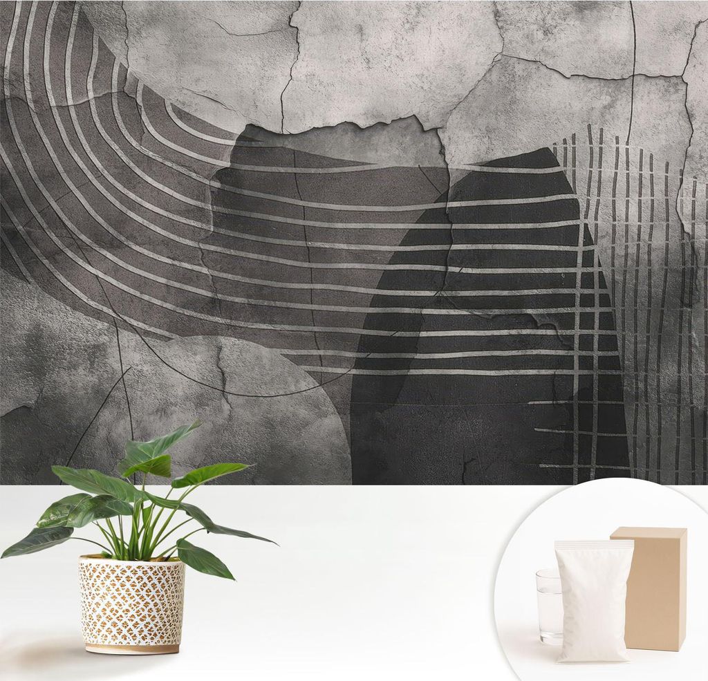 Fototapete - 152x104 cm - Tapete - Wandtapete - Wandbilder - Dekofolie - Tapete Folie - Wand - Dekoration - Wohnzimmer - Abstrakte Linien