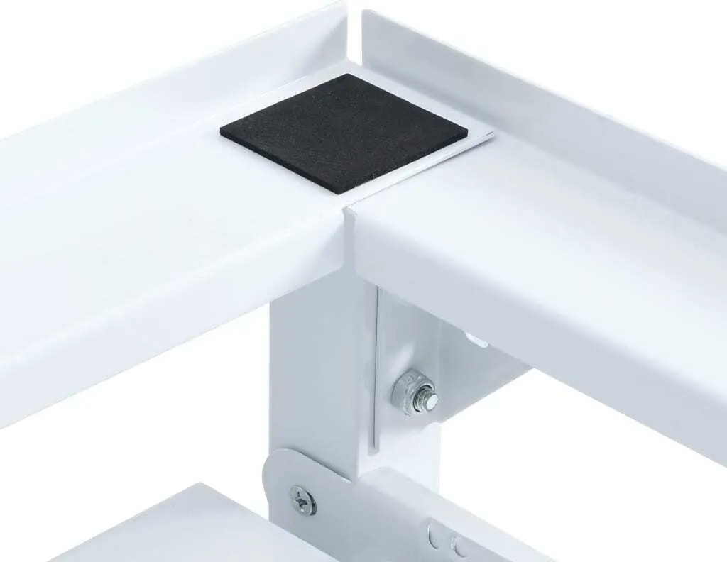 Support machine à laver avec étagères rétractables, 2 pièces blanches
