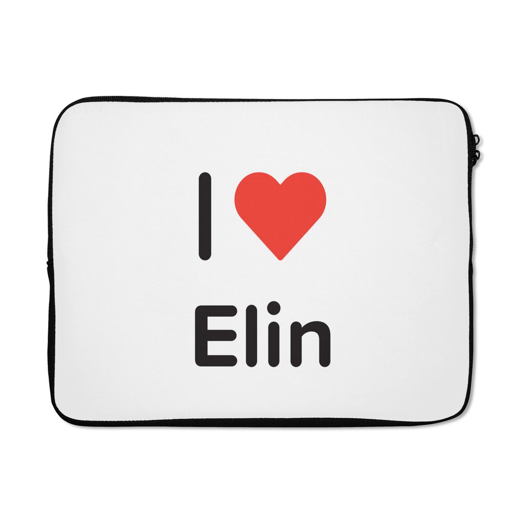 MuchoWow Laptop Hülle 15 Zoll Ich liebe - Elin - Mädchen Laptoptasche - Laptoptasche - Sleeve - Rundum-Schutz