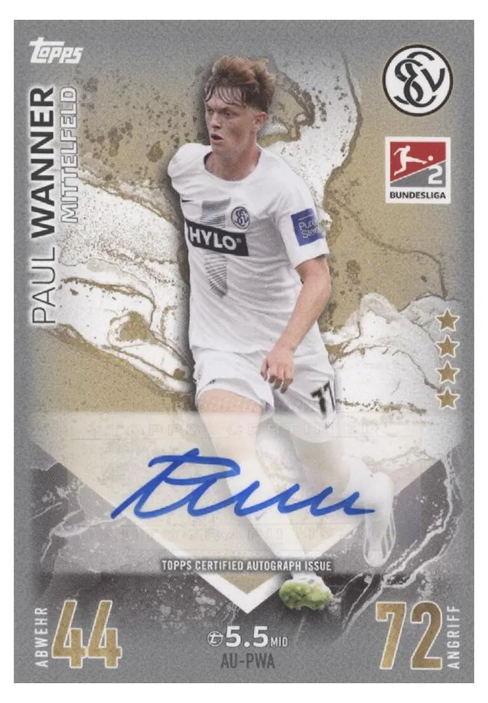 Carte dédicacée Paul Wanner AU-PWA pour collectionneur 2023/2024