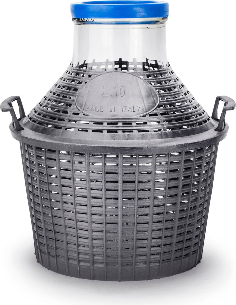 WEINBALLON AMBROSIO Gärballon Glasballon Korbflasche Produktbild 1
