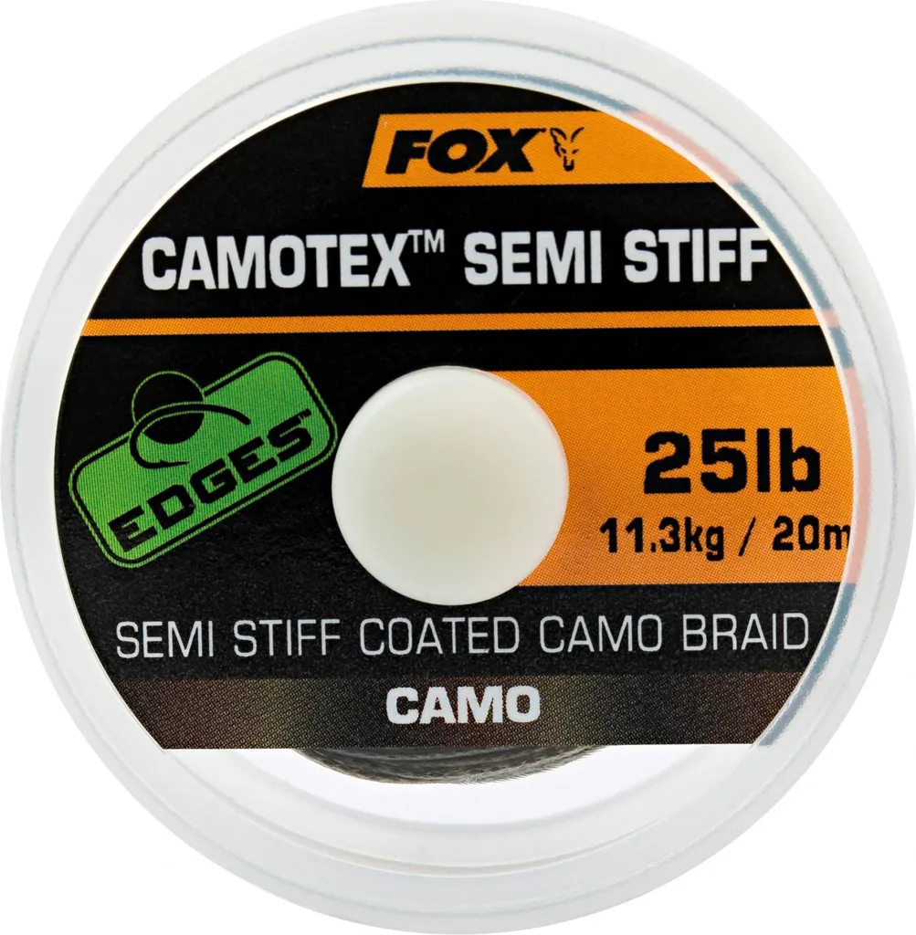 Tresse gainée Fox Camotex Semi Stiff 20lbs - Bas de ligne camouflage