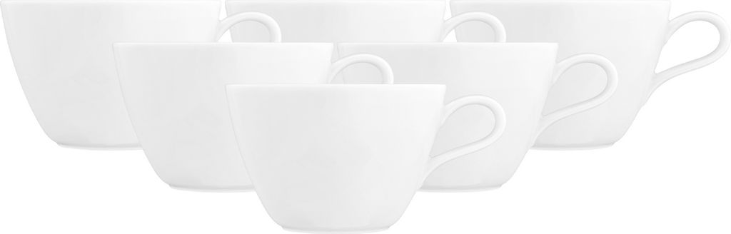 Seltmann Weiden Nori Home Milchkaffeetasse 370 ml Weiß 6er Set