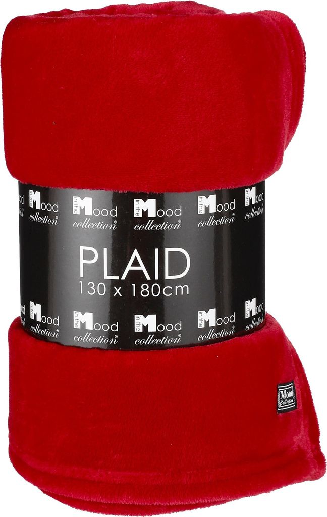 Mica Decorations Famke Fleecedecke - L180 x B130 cm - Rot