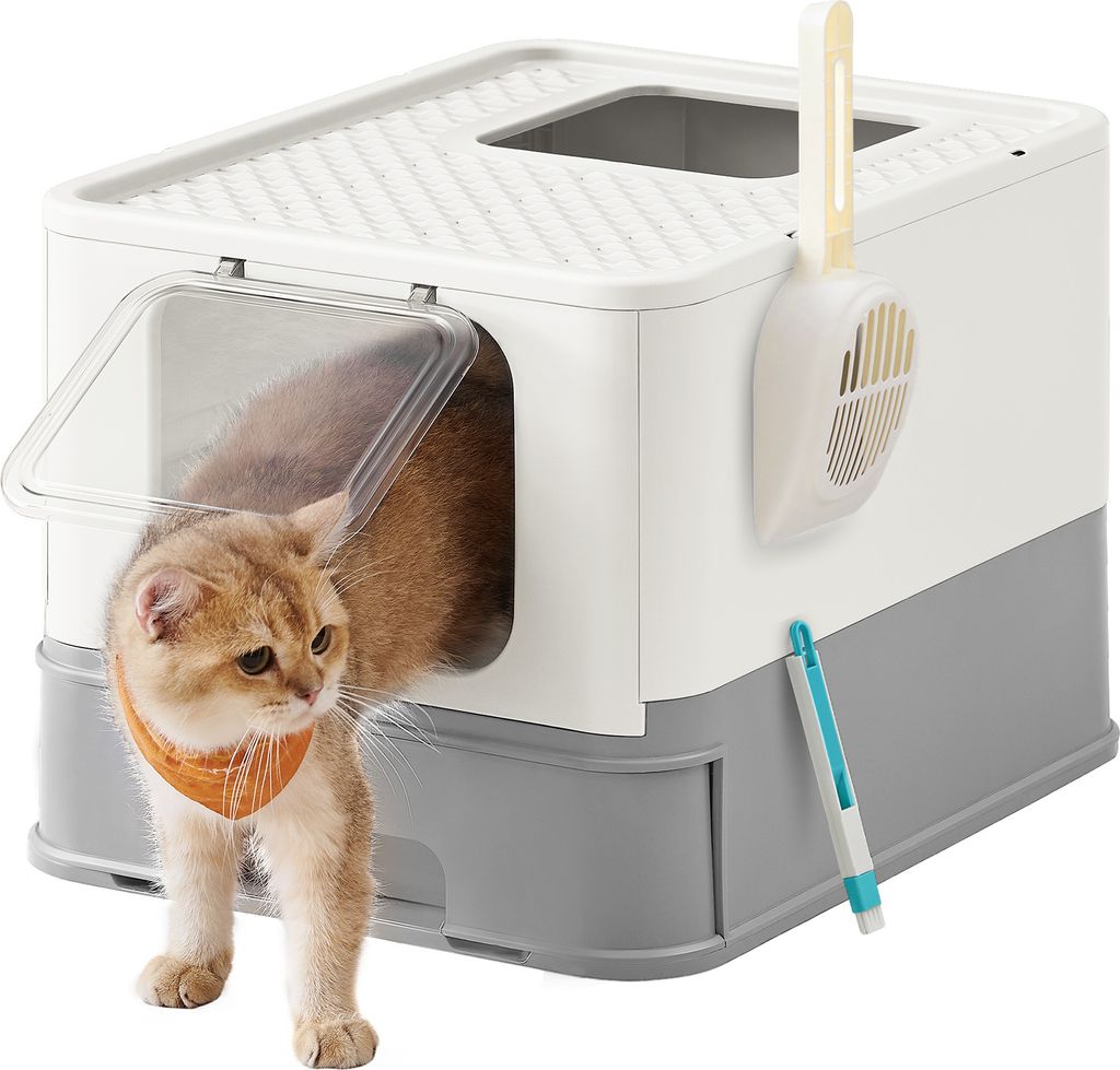 FEANDREA Katzenklo, mit Deckel, für Katzen bis 15kg, Produktbild 1