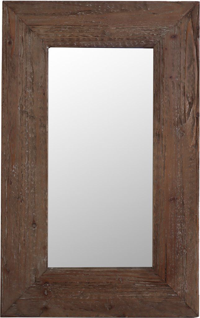 Wandspiegel LONG ISLAND braun verwaschen 50x79cm Holzspiegel Beach House