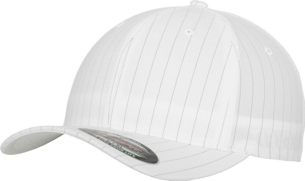 Urban Classics Flexfit Pinstripe Cap Herren Basecap Einfarbig, Größe: S/M; Farbe: White/Black