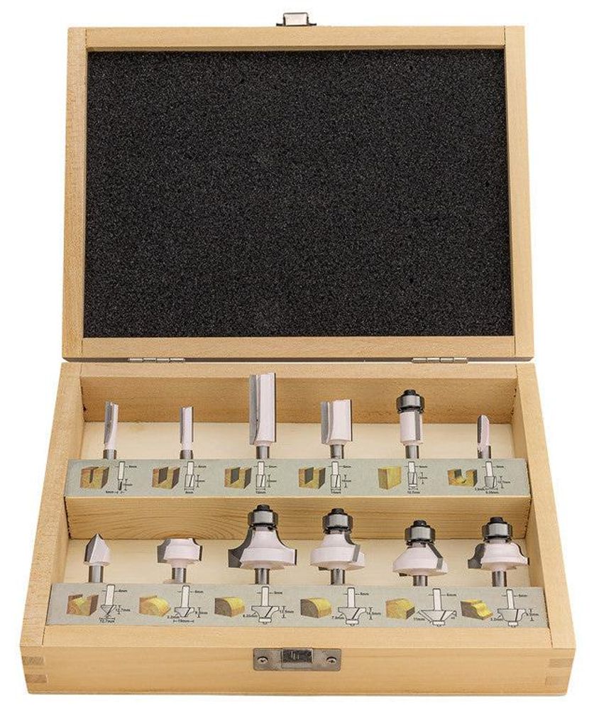 Coffret de 12 Fraises queue de 6 mm MAKITA D-57065 Image du produit 