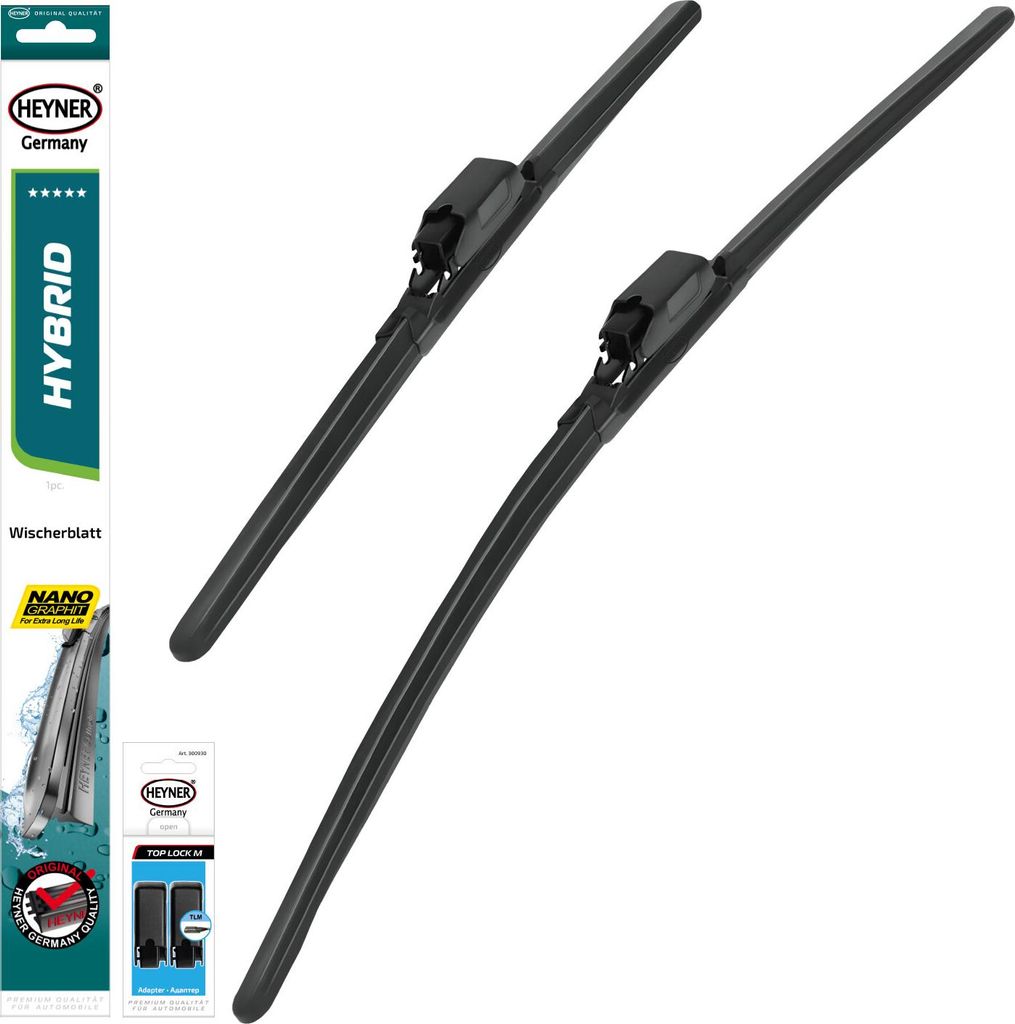 HEYNER Scheibenwischer komp. mit MERCEDES-BENZ GLC (11.2024 - 12.2025) HYBRID Flachbalkenwischer