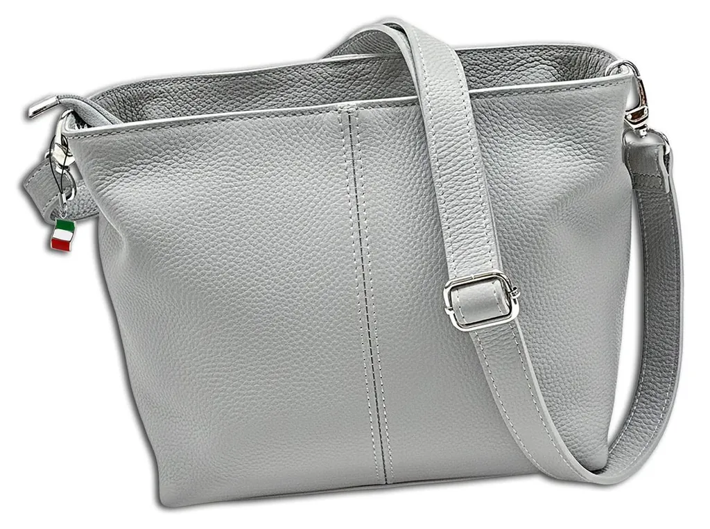 Sac en cuir véritable durable Florence gris OTF829K contre l'usure